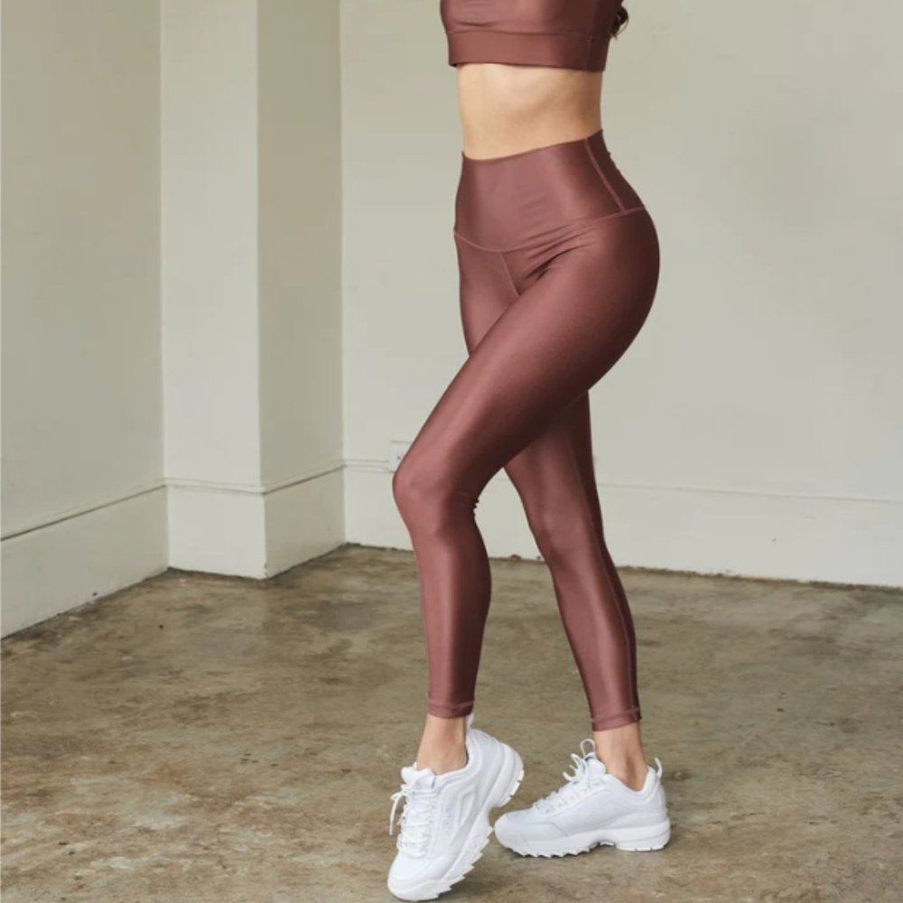 DYI High Shine Pant Dusty Mauve Sz.L - Picture 4 of 4